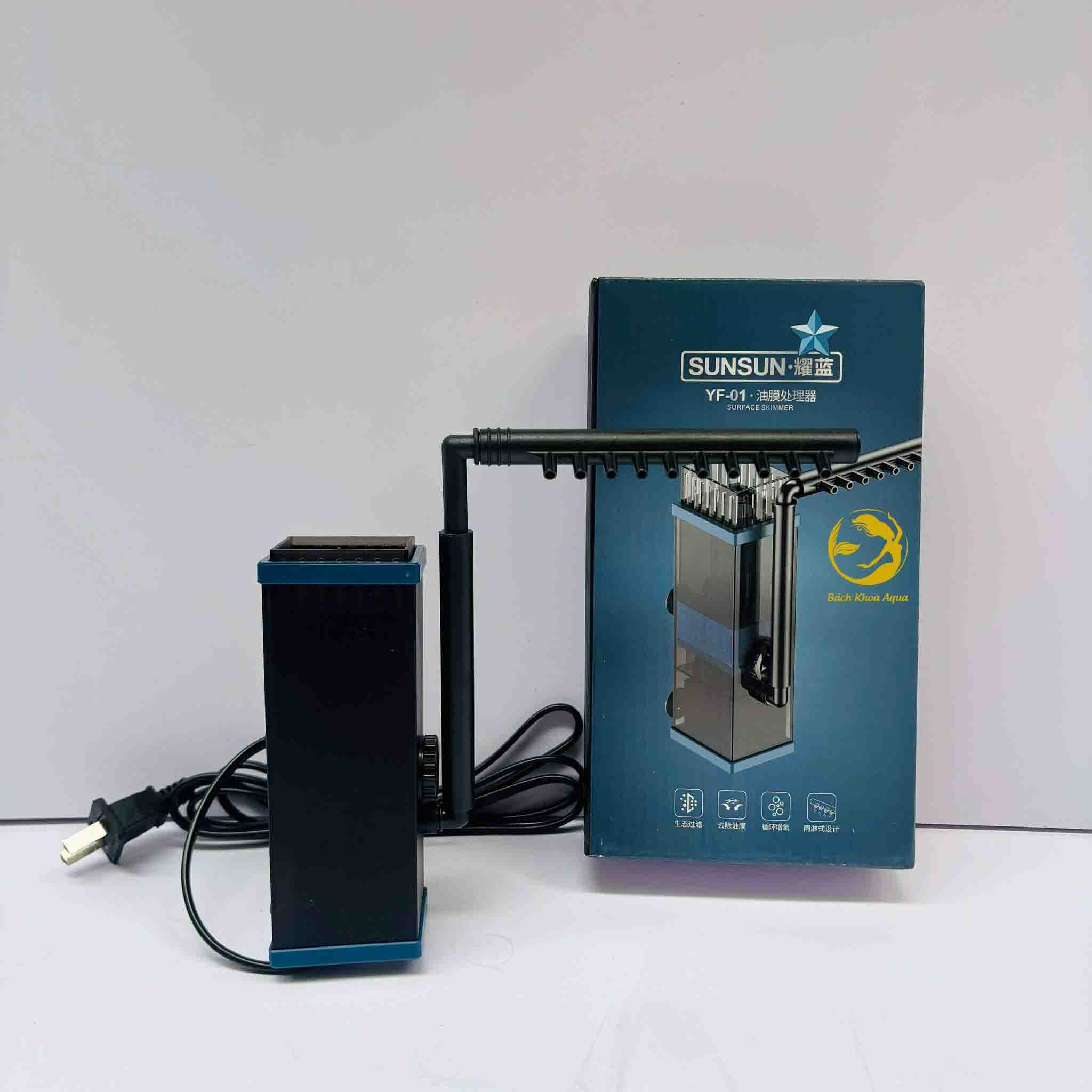 Lọc váng Sunsun YF-01 có phun tia và tăng giảm dòng cho bể cá